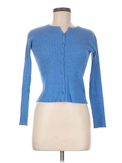 Pre-owned Assorted Brands Cardigan Sweater In Blue