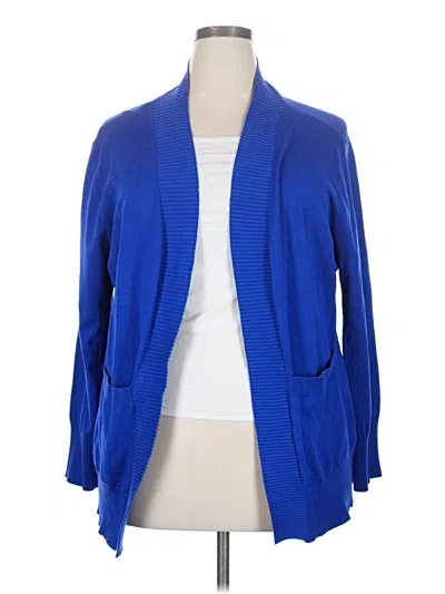 Pre-owned Assorted Brands Cardigan Sweater In Blue