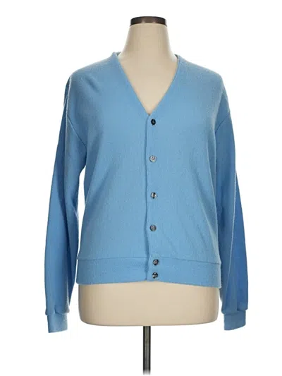 Pre-owned Assorted Brands Cardigan Sweater In Blue