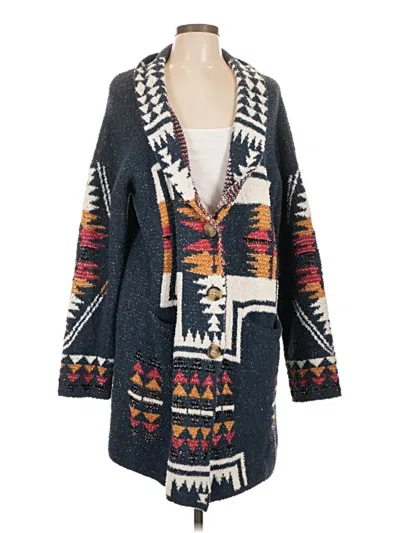 Pre-owned Assorted Brands Cardigan Sweater In Blue