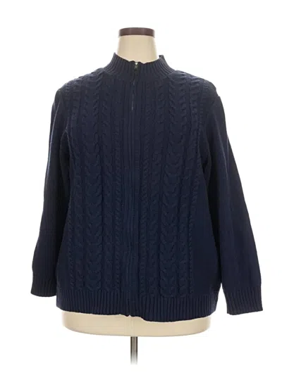 Pre-owned Assorted Brands Cardigan Sweater In Blue