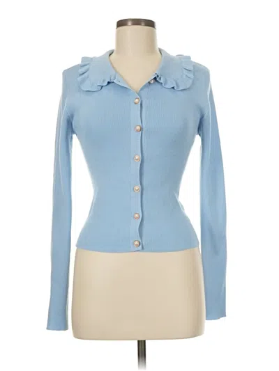 Pre-owned Assorted Brands Cardigan Sweater In Blue