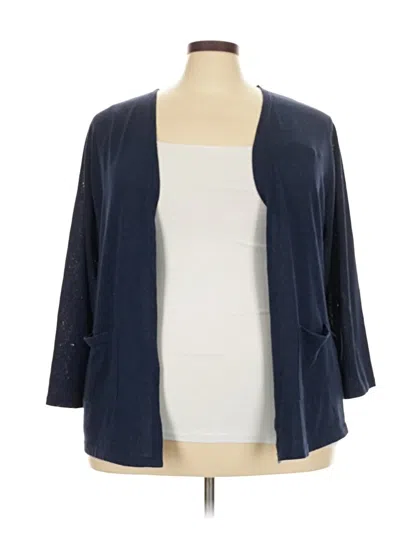 Pre-owned Assorted Brands Cardigan Sweater In Blue