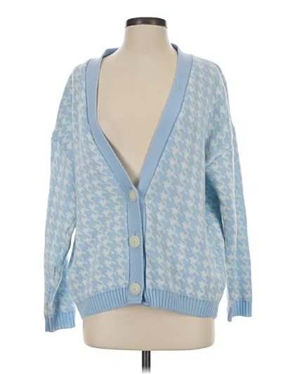 Pre-owned Assorted Brands Cardigan Sweater In Blue