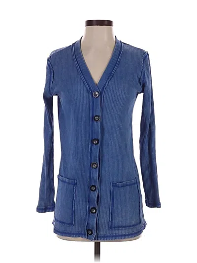 Pre-owned Assorted Brands Cardigan Sweater In Blue