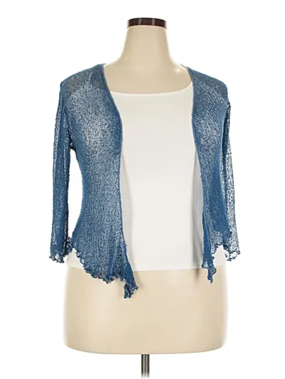 Pre-owned Assorted Brands Cardigan Sweater In Blue