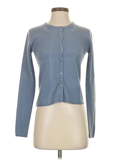 Pre-owned Assorted Brands Cardigan Sweater In Blue