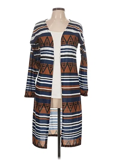 Pre-owned Assorted Brands Cardigan Sweater In Blue