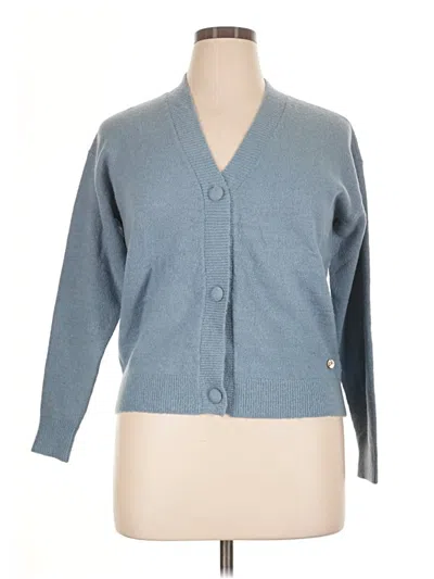 Pre-owned Assorted Brands Cardigan Sweater In Blue