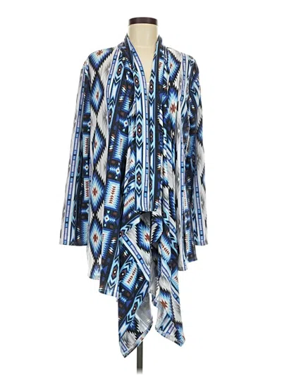 Pre-owned Assorted Brands Cardigan Sweater In Blue