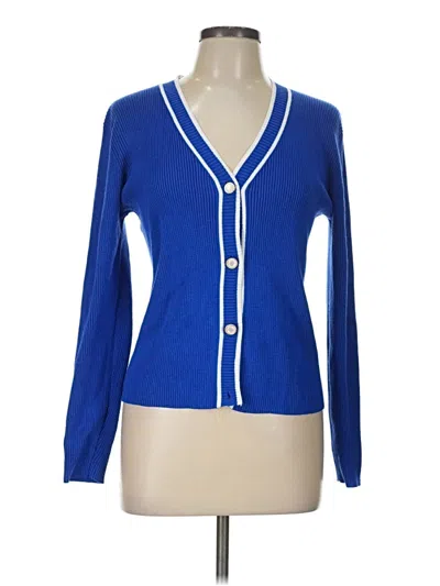 Pre-owned Assorted Brands Cardigan Sweater In Blue