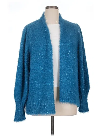 Pre-owned Assorted Brands Cardigan Sweater In Blue
