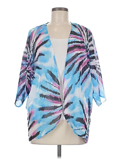 Pre-owned Assorted Brands Cardigan Sweater In Blue
