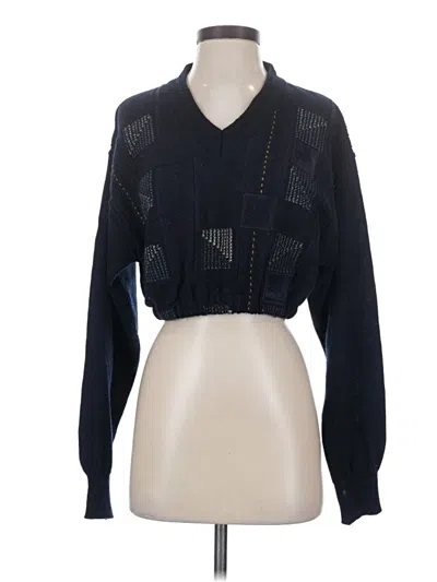 Pre-owned Assorted Brands Cardigan Sweater In Blue