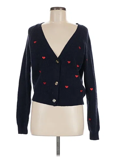 Pre-owned Assorted Brands Cardigan Sweater In Blue