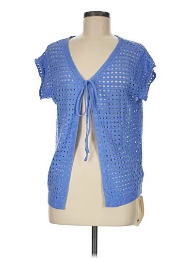 Pre-owned Assorted Brands Cardigan Sweater In Blue