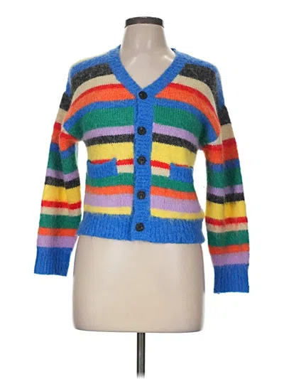 Pre-owned Assorted Brands Cardigan Sweater In Blue