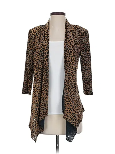 Pre-owned Assorted Brands Cardigan Sweater In Brown