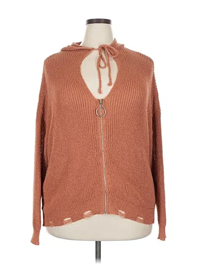 Pre-owned Assorted Brands Cardigan Sweater In Brown