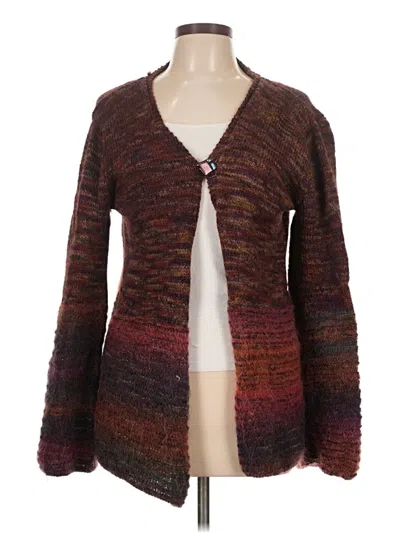 Pre-owned Assorted Brands Cardigan Sweater In Brown