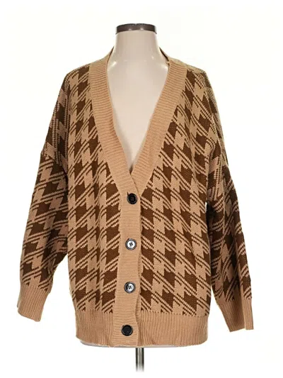 Pre-owned Assorted Brands Cardigan Sweater In Brown