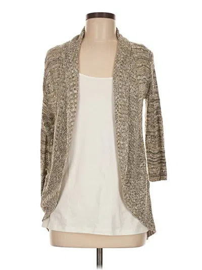Pre-owned Assorted Brands Cardigan Sweater In Brown