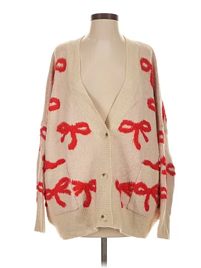 Pre-owned Assorted Brands Cardigan Sweater In Brown