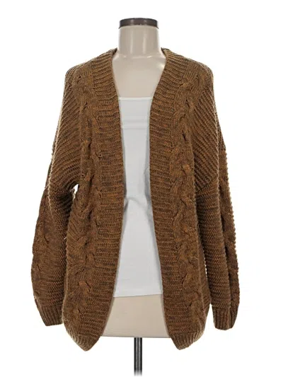 Pre-owned Assorted Brands Cardigan Sweater In Brown