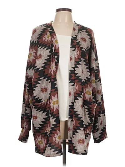 Pre-owned Assorted Brands Cardigan Sweater In Brown