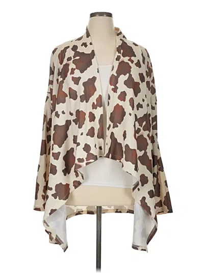 Pre-owned Assorted Brands Cardigan Sweater In Brown