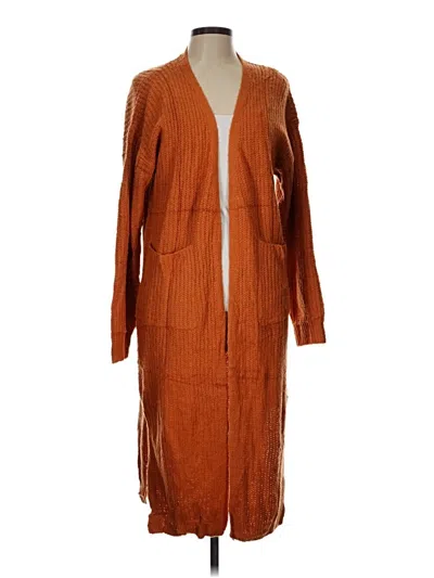 Pre-owned Assorted Brands Cardigan Sweater In Brown