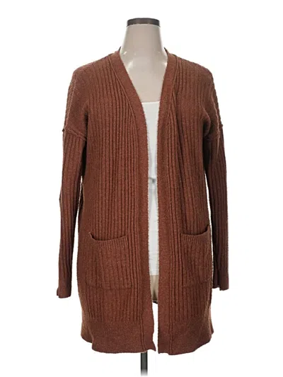 Pre-owned Assorted Brands Cardigan Sweater In Brown