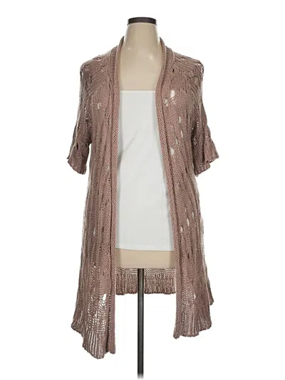 Pre-owned Assorted Brands Cardigan Sweater In Brown