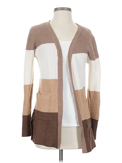 Pre-owned Assorted Brands Cardigan Sweater In Brown