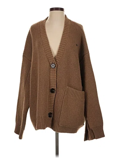 Pre-owned Assorted Brands Cardigan Sweater In Brown