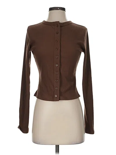 Pre-owned Assorted Brands Cardigan Sweater In Brown