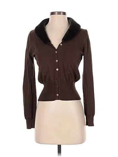 Pre-owned Assorted Brands Cardigan Sweater In Brown
