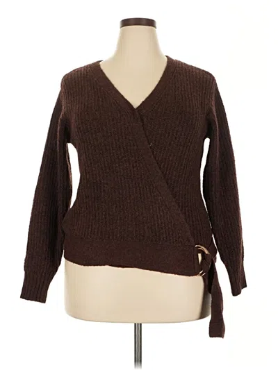 Pre-owned Assorted Brands Cardigan Sweater In Brown