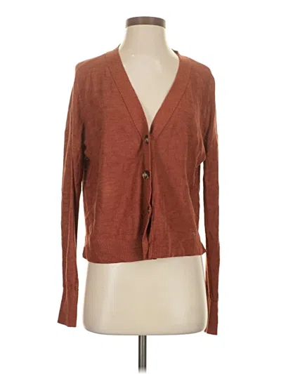 Pre-owned Assorted Brands Cardigan Sweater In Brown