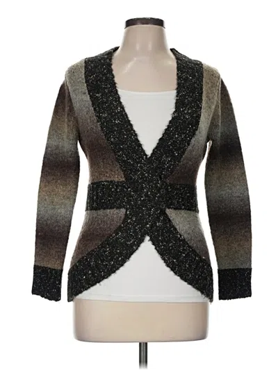 Pre-owned Assorted Brands Cardigan Sweater In Brown