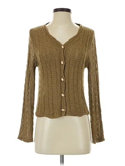 Pre-owned Assorted Brands Cardigan Sweater In Brown