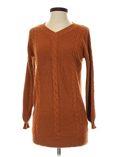 Pre-owned Assorted Brands Cardigan Sweater In Brown