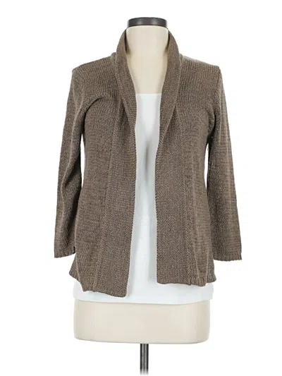 Pre-owned Assorted Brands Cardigan Sweater In Brown