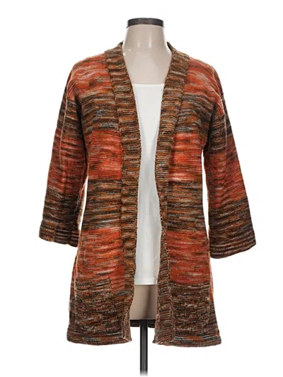 Pre-owned Assorted Brands Cardigan Sweater In Brown