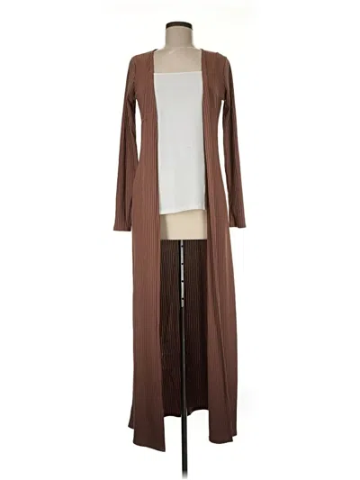 Pre-owned Assorted Brands Cardigan Sweater In Brown
