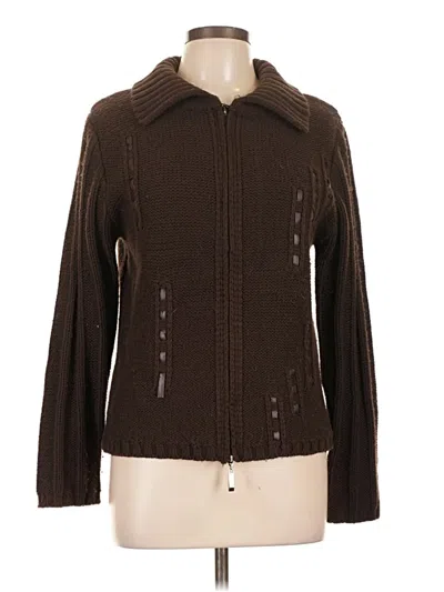 Pre-owned Assorted Brands Cardigan Sweater In Brown