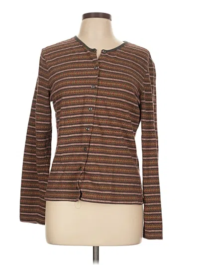 Pre-owned Assorted Brands Cardigan Sweater In Brown