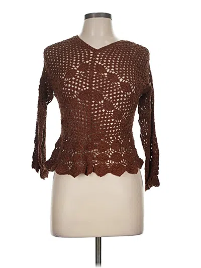Pre-owned Assorted Brands Cardigan Sweater In Brown