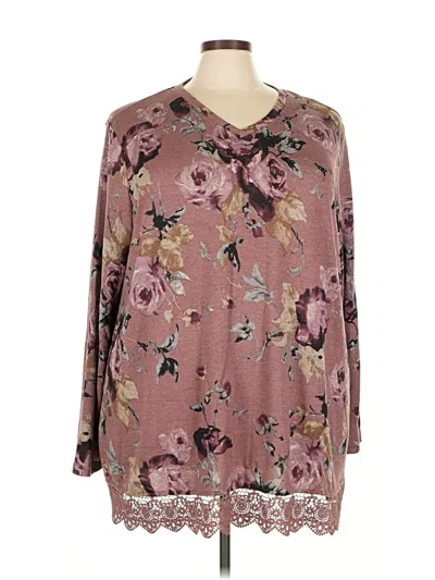 Pre-owned Assorted Brands Cardigan Sweater In Burgundy