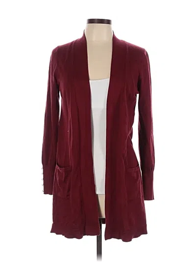 Pre-owned Assorted Brands Cardigan Sweater In Burgundy